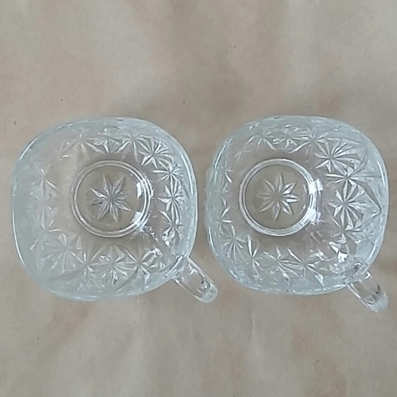 depression glass style punch cups - 2pc - Picture 5 of 7